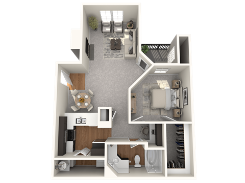 a floor plan of a house with a bedroom and a bathroom